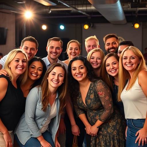 Group photo of happy clients after a successful shoot at Starlight Productions.